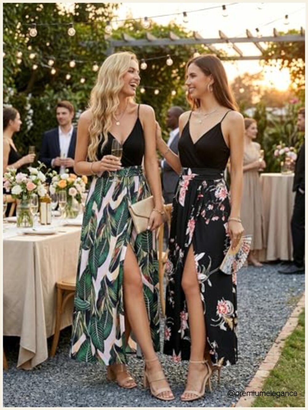 Lightweight Maxi Dress with V-Neck and Side Slit, Flowy Summer Casual - Picture 6 of 7
